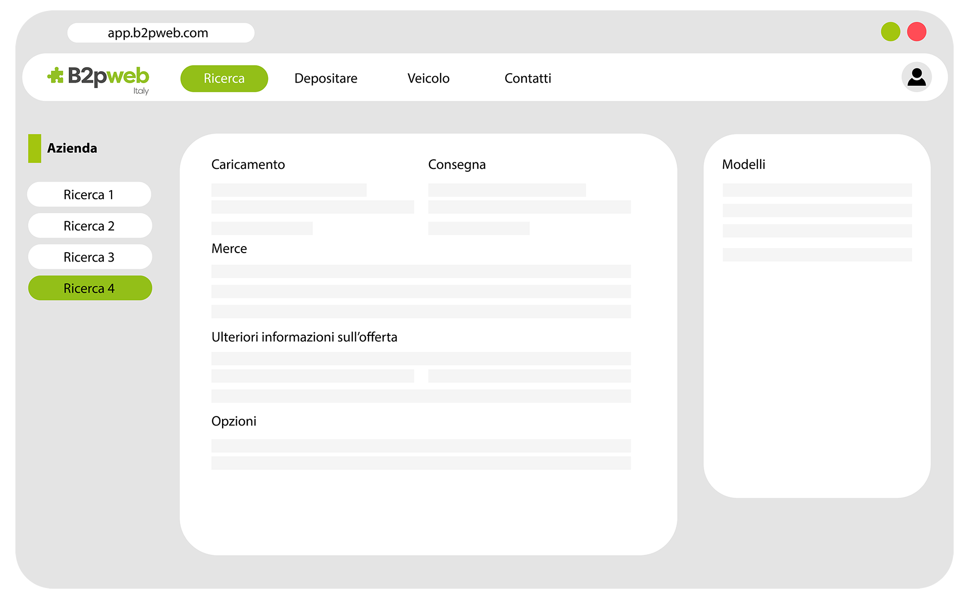 Registrazione borsa carichi per Spedizionieri B2PWeb Italy
